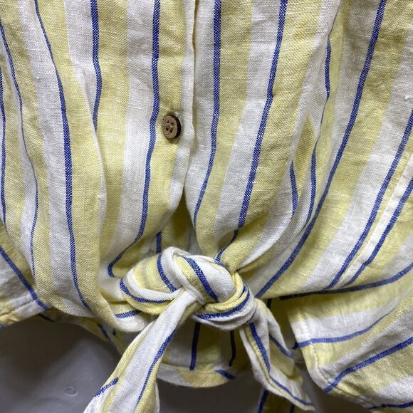 Rachel Zoe Striped Lined Button Top XL - Picture 4 of 5